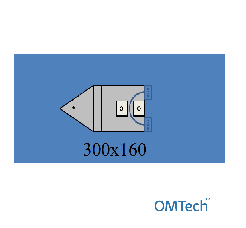 Покриття операційне OMTech™ для артроскопії №3 300х160см на дугу з мішком 60х55см (з двома манжетами і відвідною трубкою 130см) (СМС - 35 г/м2)